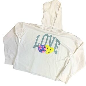 Old navy cream Hoodie with LOVE Graphic